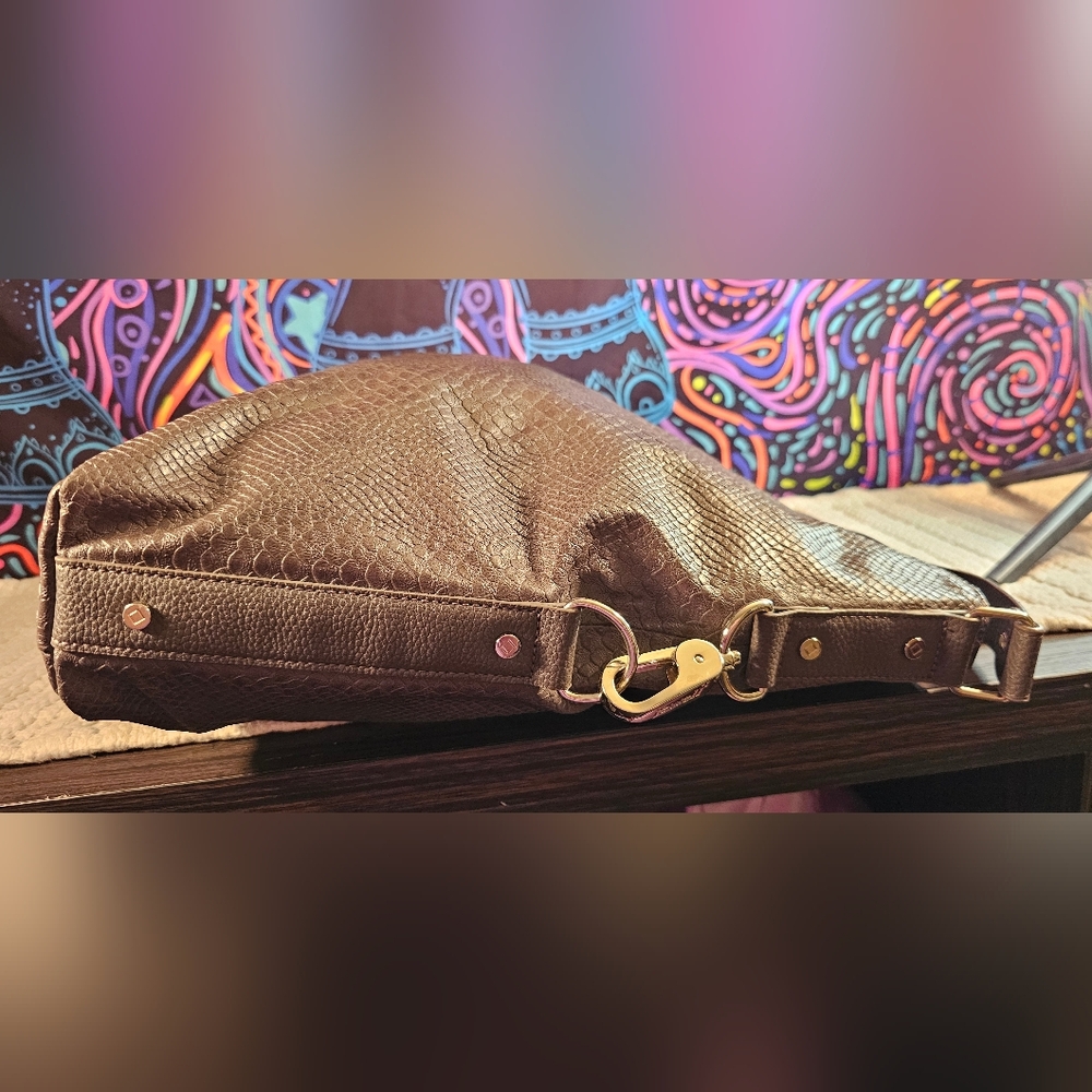 Thirty-one Jewel Dark Gray Leather Hobo Bag - Picture 5 of 12